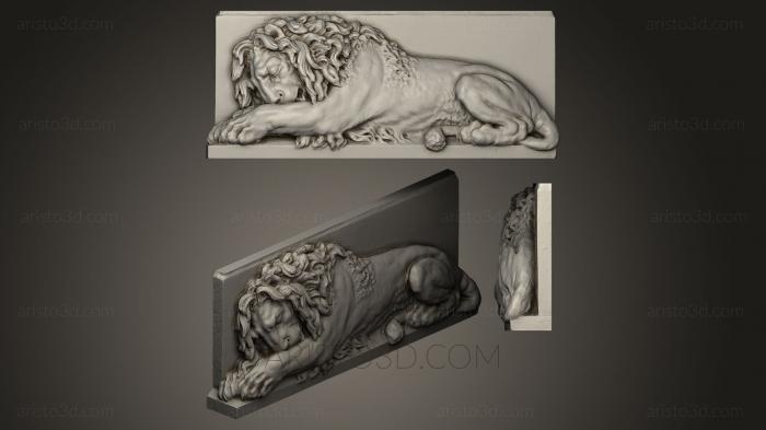 Figurines lions tigers sphinxes (STKL_0055) 3D model for CNC machine